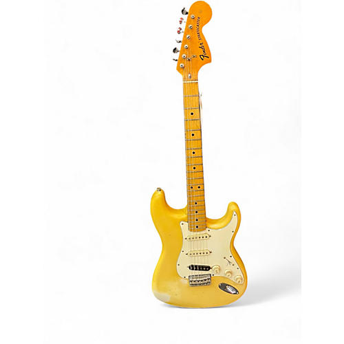 Vintage 1975 Fender Stratocaster Yellow Solid Body Electric Guitar Yellow