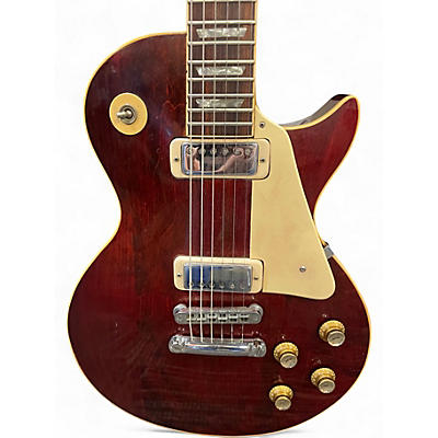 Vintage 1975 Gibson Les Paul Deluxe Wine Red Solid Body Electric Guitar