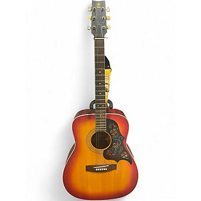 Vintage 1975 Yamaha FG295S 2 Color Sunburst Acoustic Guitar