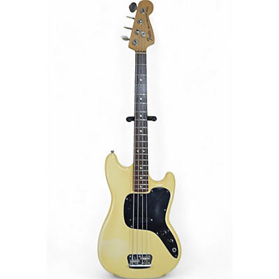 Fender Vintage 1976 Fender MUSIC MASTER 1976 Antique White Electric Bass Guitar