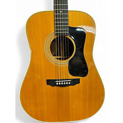 Vintage 1976 Guild D50NT w/Electronics Natural Acoustic Guitar