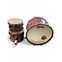 Vintage 1976 Ludwig 3 Piece Psychedelic Red 3 piece psychedelic red Drum Kit psychedelic red
