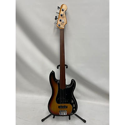 Fender Vintage 1977 Fender PRECISION BASS FRETLESS Sunburst Electric Bass Guitar