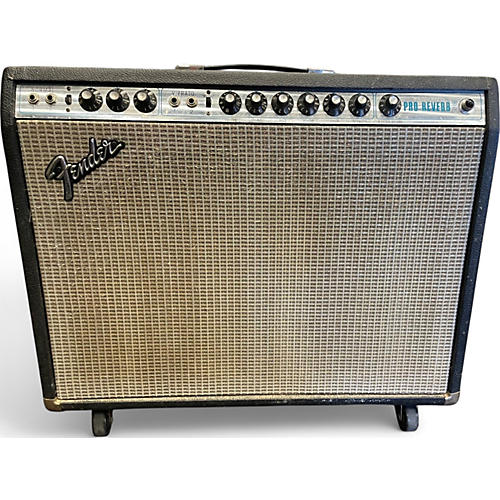 Vintage 1977 Fender PRO REVERB SILVER FACE Tube Guitar Combo Amp
