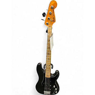 Vintage 1977 Fender Precision Bass Black Electric Bass Guitar