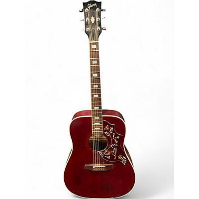 Vintage 1977 Gibson 1977 HUMMINGBIRD CUSTOM Red Acoustic Guitar