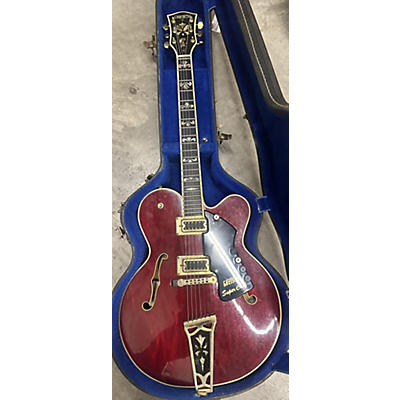 Gretsch Guitars Vintage 1977 Gretsch Guitars 7690 Super Chet Red Hollow Body Electric Guitar