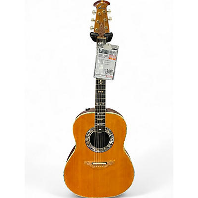 Vintage 1977 Ovation 1619-4 Natural Acoustic Electric Guitar