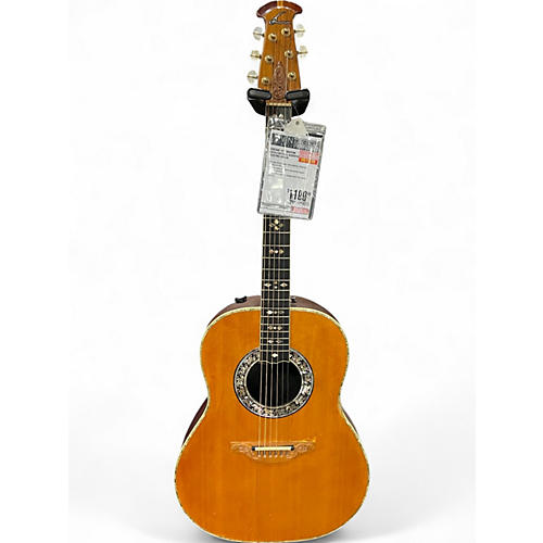 Vintage 1977 Ovation 1619-4 Natural Acoustic Electric Guitar Natural