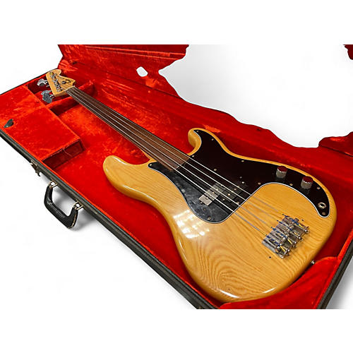 Vintage 1978 Fender Precision Bass Fretless Vintage Natural Electric Bass Guitar Vintage Natural
