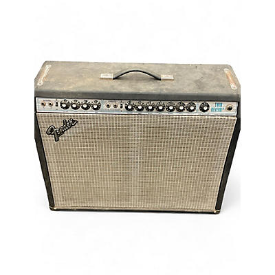 Vintage 1978 Fender TWIN REVERB SILVER PANEL Tube Guitar Combo Amp