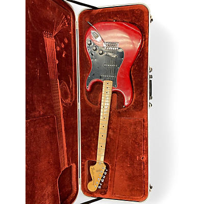 Vintage 1979 Fender Stratocaster Transparent Red Solid Body Electric Guitar