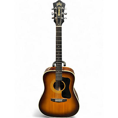 Vintage 1979 Guild D 50 SB 2 Color Sunburst Acoustic Guitar