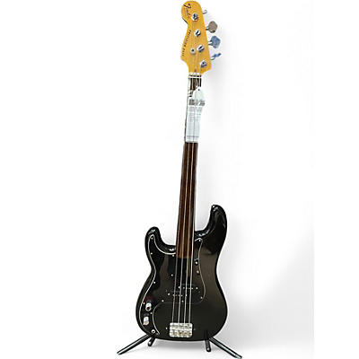 Vintage 1980 Fender Fretless Precision Bass Black Electric Bass Guitar