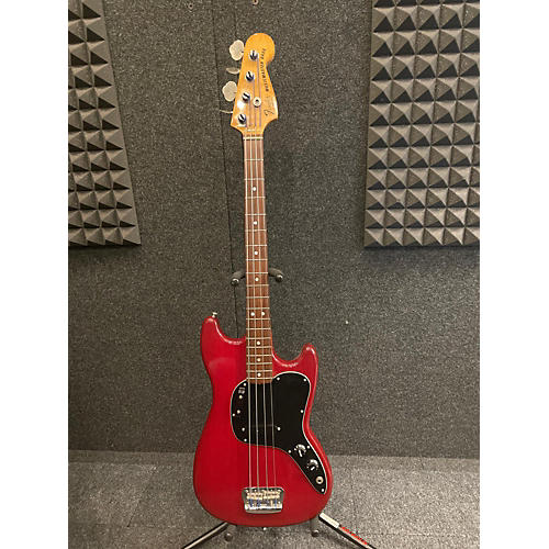 Fender Vintage 1980 Fender Music Master Bass Red Electric Bass Guitar Red