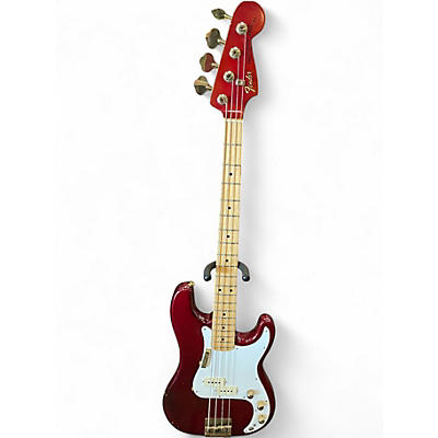 Vintage 1980 Fender Precision Bass Special Active Candy Apple Red Electric Bass Guitar