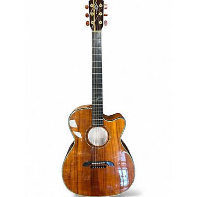 Vintage 1980s Alvarez wy-1k Antique Natural Acoustic Electric Guitar