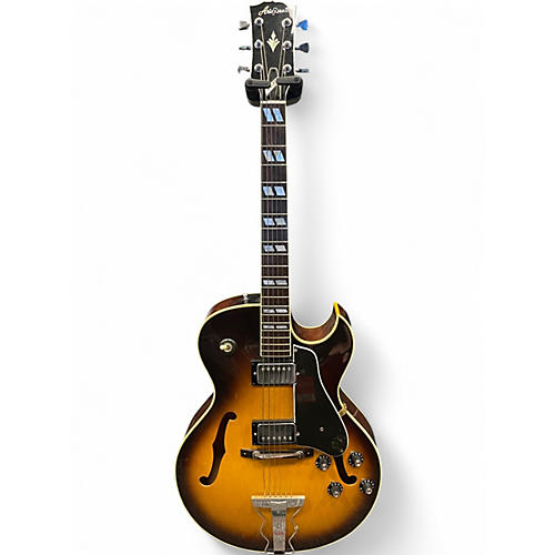 Vintage 1980s Aria Pro Ii EA650SB Vintage Sunburst Hollow Body Electric Guitar Vintage Sunburst