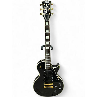 Vintage 1980s Burny Black Beauty Black Solid Body Electric Guitar