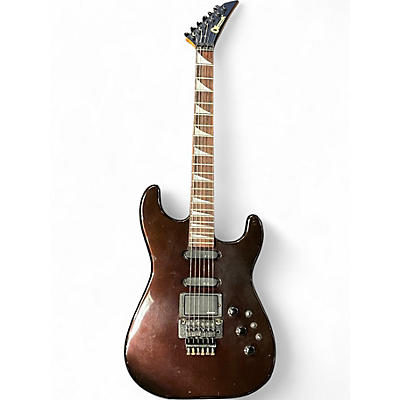 Vintage 1980s Charvel Model 4 HSS Metallic Brown Solid Body Electric Guitar