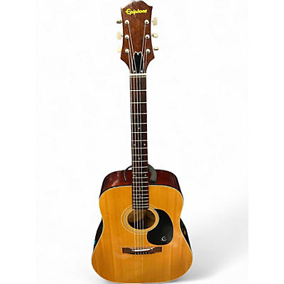 Vintage 1980s Epiphone FT-140 Natural Acoustic Guitar