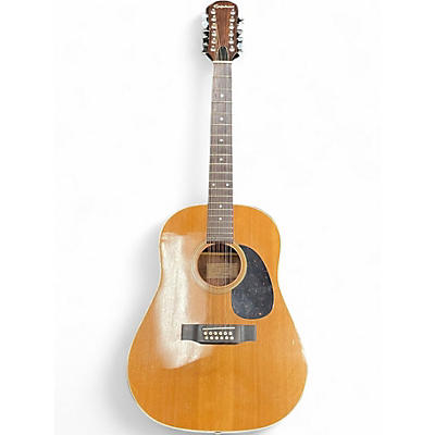 Vintage 1980s Epiphone PR-650-12-N Natural 12 String Acoustic Guitar