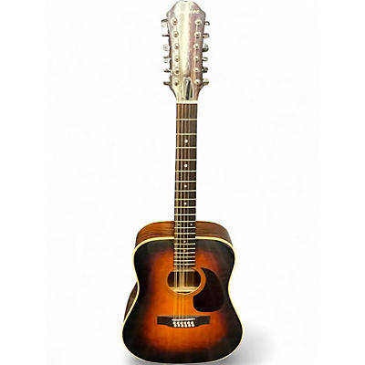 Vintage 1980s Epiphone PR71512ASB antique sunburst 12 String Acoustic Guitar