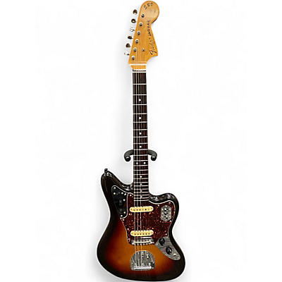 Vintage 1980s Fender 62 RI JAGUAR 3 Tone Sunburst Solid Body Electric Guitar