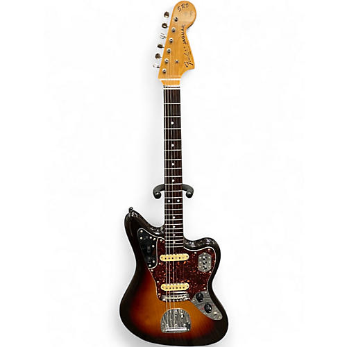 Vintage 1980s Fender 62 RI JAGUAR 3 Tone Sunburst Solid Body Electric Guitar 3 Tone Sunburst