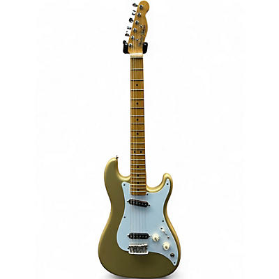Vintage 1980s Fender Bullet Gold Solid Body Electric Guitar