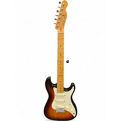 Vintage 1980s Fender Bullet SSS Stratocaster 3 Tone Sunburst Solid Body Electric Guitar