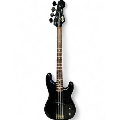 Vintage 1980s Fender Contemporary Precision Black Electric Bass Guitar