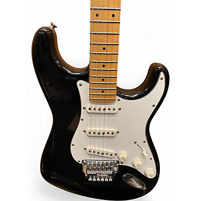 Vintage 1980s Fender Contemporary Series Stratocaster SSS  Black Solid Body Electric Guitar