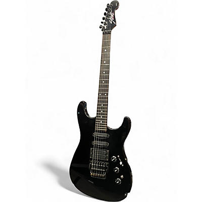Vintage 1980s Fender HM Strat Black Solid Body Electric Guitar
