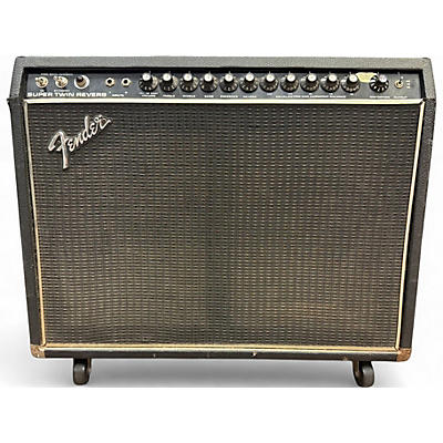Vintage 1980s Fender Super Twin Reverb Tube Guitar Combo Amp