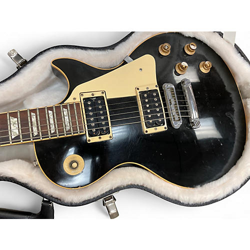 Vintage 1980s Gibson Les Paul Standard Black and Yellow Solid Body Electric Guitar Black and Yellow