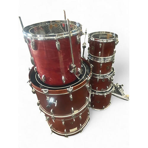 Vintage 1980s Gretsch Drums 7 Piece USA Custom Walnut Drum Kit Walnut