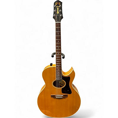 Vintage 1980s Guild F-45 Vintage Natural Acoustic Electric Guitar