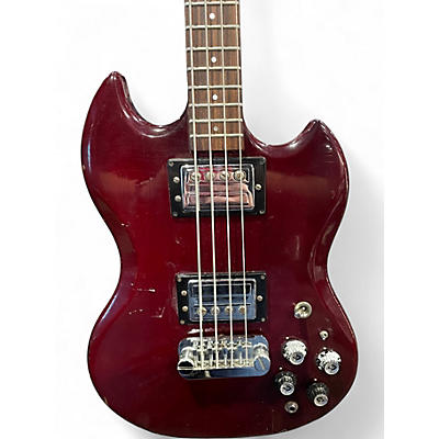 Vintage 1980s Guild JSB2 Red Electric Bass Guitar