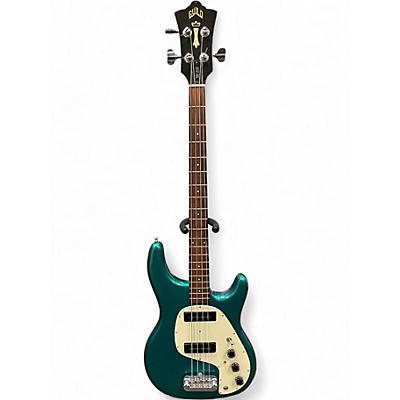 Vintage 1980s Guild SB-202 TEAL Electric Bass Guitar