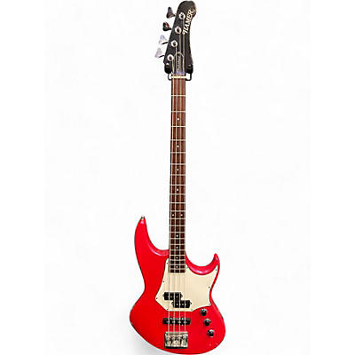 Vintage 1980s Hamer Cruisebass Hot Rod Red Electric Bass Guitar