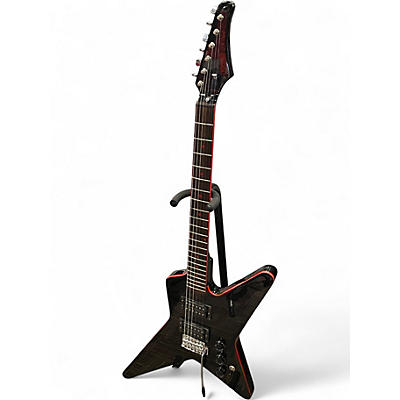 Vintage 1980s Hohner SR DEVIL BLACK Solid Body Electric Guitar