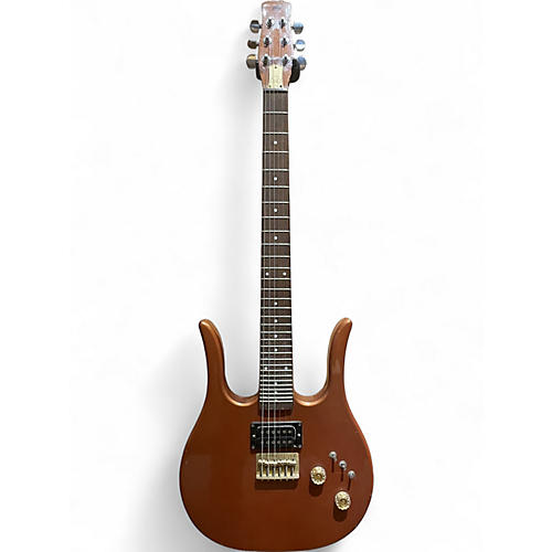 Vintage 1980s Hondo LONGHORN GUITAROLIN Brown Solid Body Electric Guitar Brown