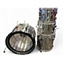 Vintage 1980s Ludwig 4 Piece Classic Chrome Stainless Drum Kit Stainless