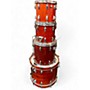 Vintage 1980s Ludwig 4 Piece Classic Maple Redwood Drum Kit Redwood