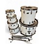 Vintage 1980s Ludwig 6 Piece Big Beat White Drum Kit White