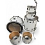 Vintage 1980s Ludwig 6 Piece big beat Classic White Drum Kit Classic White
