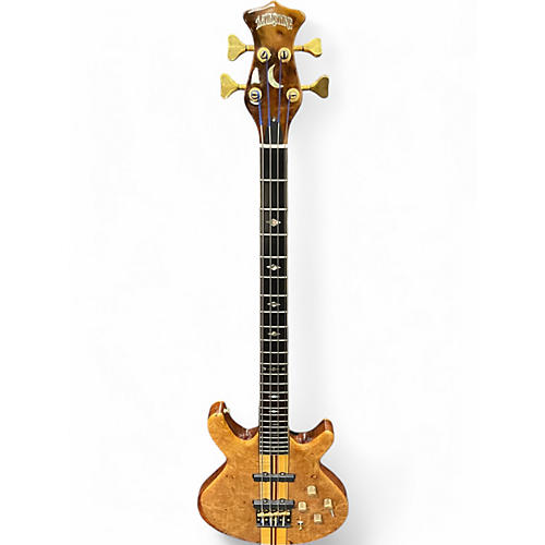 Vintage 1980s Moonstone ECLIPSE BURL MAPLE Electric Bass Guitar BURL MAPLE