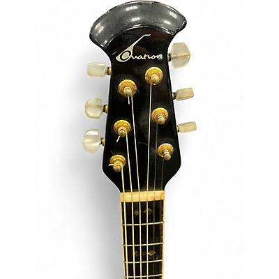 Vintage 1980s Ovation 1719 CUSTOM LEGEND Black Acoustic Electric Guitar