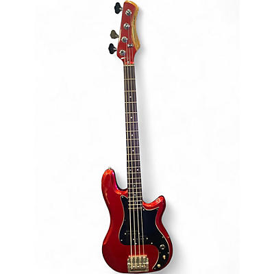 Vintage 1980s Ovation ULTRA BASS Candy Apple Red Electric Bass Guitar